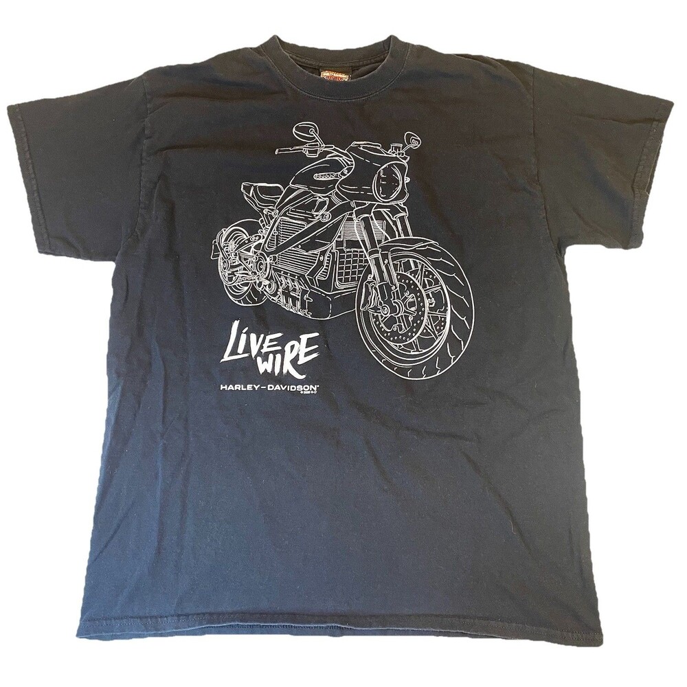 Harley Davidson Live Wire Motorcycle 2020 T Shirt Men’s Size Large Black Graphic